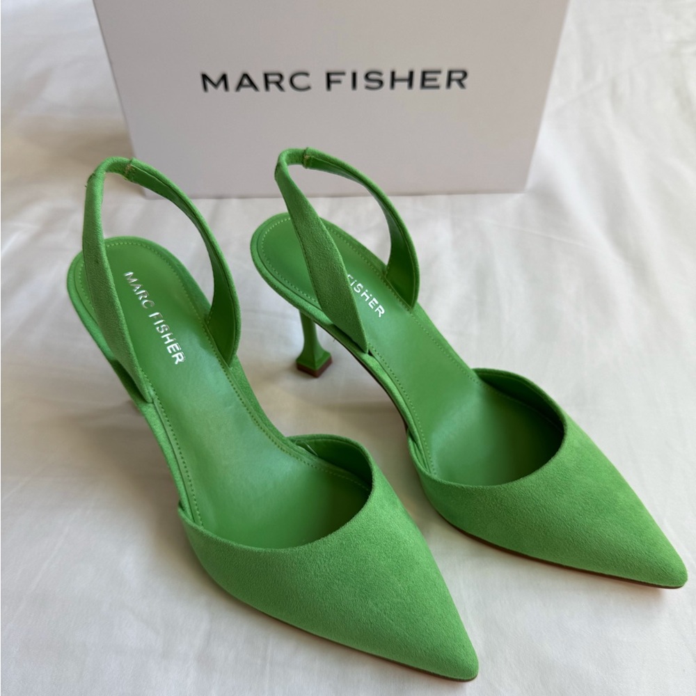 NWT Marc Fisher Hadya Pointy Toe Stiletto Dress Pumps in Green (7) - $50